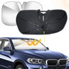 Qoosea Car Sun Protection Windscreen 360° Rotation Foldable Parasols Car