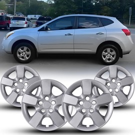 Winjet (4-Packs) 16" Hubcaps Fits for 2008-2015 Nissan Rogue Wheel Rim Covers, [Only Fit Iron Hub & Steel Wheel] Premium Heavy Duty PP Material, Snap On Installation (Lacquer)