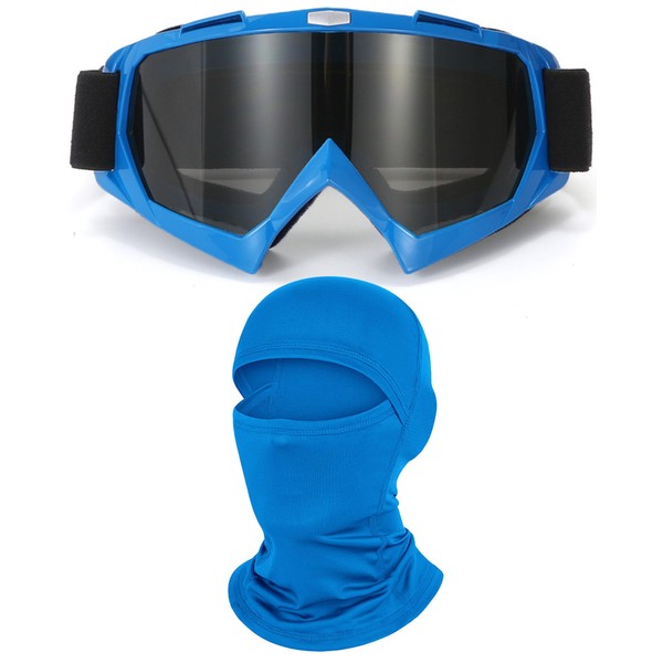 immoono Dirt Bike Goggles with Balaclava Cover Face Mask ATV