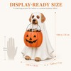 Halloween Ghost Dog Pumpkin Resin Figurine Hand-Painted Outdoor Indoor Holiday