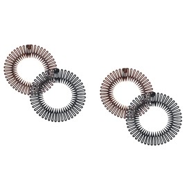 Pack of 4 Full Circle Stretchy Comb Circular Plastic Hair Comb Stretchy Hair Comb Headband Holder Circular Stretch for Women Girls 2 Colours