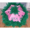 New Orleans Pink and Green Sorority Second Line Umbrella- Dark
