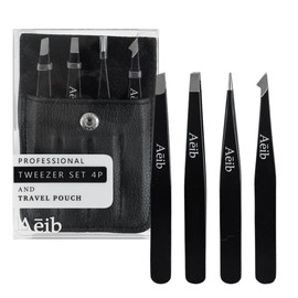 Didi Shop tweezers 4p set pouch type / 디디샵 족집게 4p 세트 파우치형