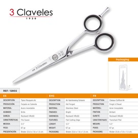 3 Claveles Air Hair Scissors 5.5"