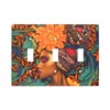 African American Women Art Light Switch Cover 3-Gang,Triple Gang Toggle