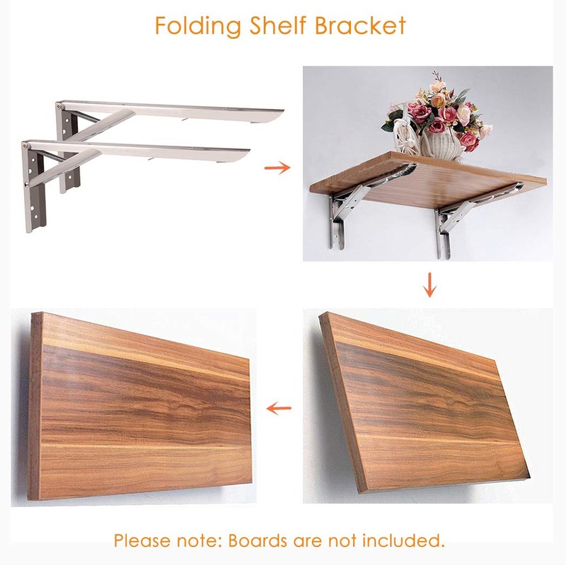 Tiberham Heavy Duty Folding Console, Pack of 2, Wall Mounting,