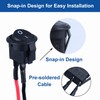 DMWD 5Pcs 15mm Round Rocker Switch Mini Latching Toggle Switch