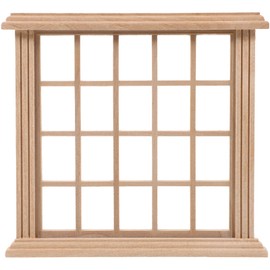 Wood Decor Dollhouse Windows 1:12 Scale Wooden Dollhouse Window Frame Model Dollhouse Furniture Miniature Window Frames for Doll House Furniture Accessories