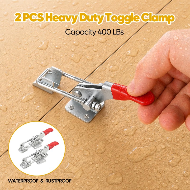 2Pcs Toggle Latch Clamp, Adjustable Latch Lock, Smoker Clamps Heavy