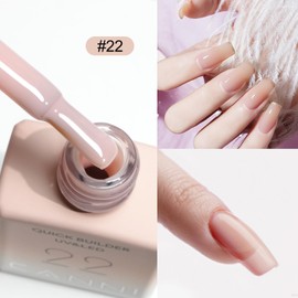 CANNI Quick Builder Gel for Nails – 9ML Nude Soak-Off Nail Strengthening Gel for Apex Building DIY UV LED Manicure