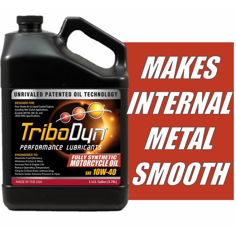 TriboDyn Full Synthetic SAE 10W40 Motorcycle Oil with Ceramic Coating