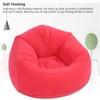 Inflatable Lounge Chair Flocking PVC Portable Folding Blow Up Sofa