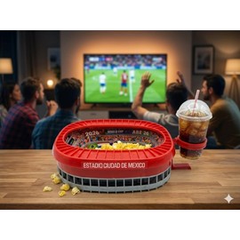 2026 International Soccer Tournament 2-in-1 Stadium Snack Holder & Popcorn Bucket Combo – Premium BPA-Free Reusable Souvenir Bowl for Watch Parties, Tailgating & Game Day Treats