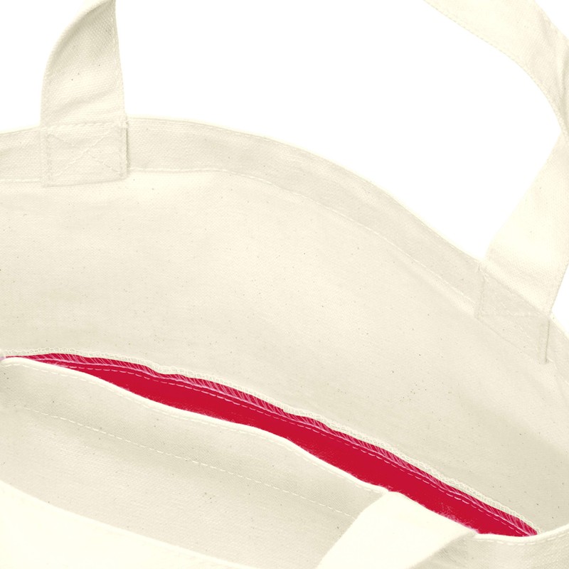 Printstar TWT Canvas Two-Tone Tote S 00780-TWT_S, Natural × Hot