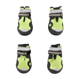 4Pcs Dog Booties Adjustable Slip Resistant Breathable Dog Boot with Reflective Strips for Hiking Number 7