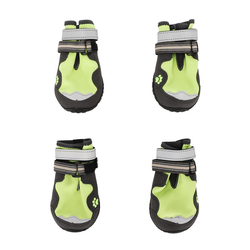 4Pcs Dog Booties Adjustable Slip Resistant Breathable Dog Boot with