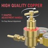 YESWELDER Acetylene Regulator CGA200, 0-400PSI and 0-30PSI Welding Gas Gauges
