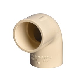 3/4" 10pcs CPVC Pipe Fittings 90DEG Elbow Slip to Slip Coupling Adapter Beige (3/4 inch)