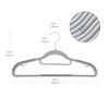 MAGMALIFE 36 Ganchos para Ropa de Plástico Premium: Gancho Plateado