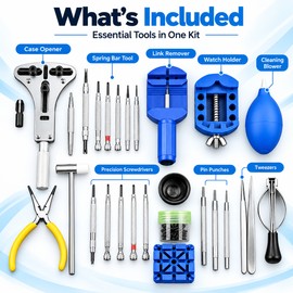 Watch Repair Tool Kit for Battery and Band Service, Two Kit Styles