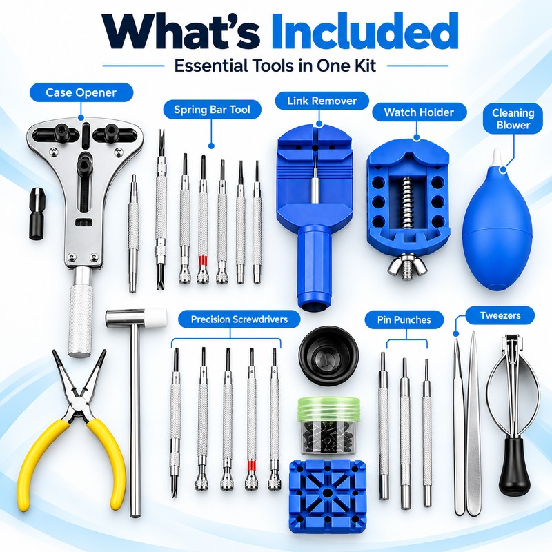 Watch Repair Tool Kit for Battery and Band Service, Two