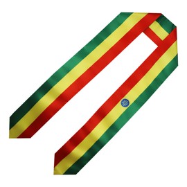 SNUWITH Ethiopia Flag Graduation Sash/Stole/Scarf 180X13CM Double Sided for Study Aboard International Students Graduation Decoration Item Gift