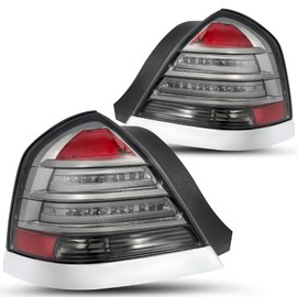 JSBOYAT LED Tail Light Assembly Replacement for 1998 to 2011 Ford Crown Victoria OE Rear Taillight Brake Tail Lamp (Smoke)