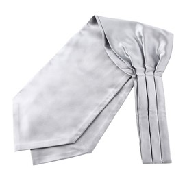 oziena – 109 – Silver [Ascot Tie Square Set] Solid – Made in Japan