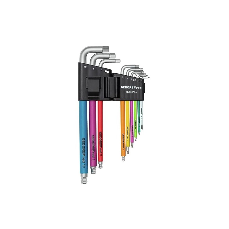 GEDORE Red R36601009 Allen Key Set Hexagonal 1.5 - 10