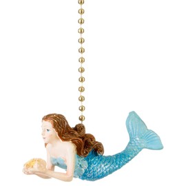 Clementine Designs Ocean Mermaid Decorative Ceiling Fan Light Dimensional Pull