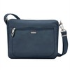 Travelon Bolso cruzado pequeño de clase antirrobo para mujer, midnight,