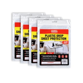 Handy Hardware Plastic Drop Protection Sheet, Large, Clear