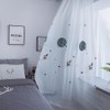 YIPINXIU White Rocket Stars Sheer Curtains for Kids Room Planet