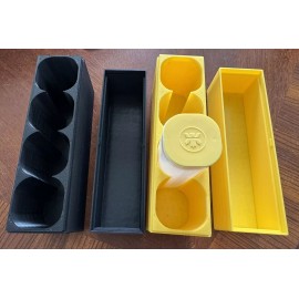 Storage Solutions BLACK 3DP Silver Maple Mini Monster Box Holds 4 CA Mint Tubes Coin Storage