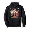 Cute Christmas Eagles in Santa Elf and Reindeer Costumes Pullover