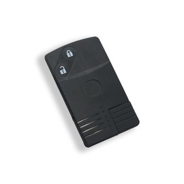 BROVACS Replacement Key Shell + Uncut Blank Emergency Key Compatible with MAZDA 2 Buttons Smart Card Keyless Entry Remote Key Shell PG534A