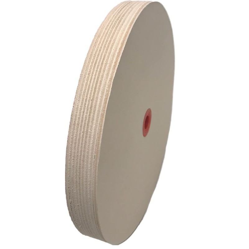 8 in Leather Honing Stropping Wheel Includes Premium White Buffing