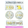 Alpha Chi Omega Sticker Sheet - Marble Theme