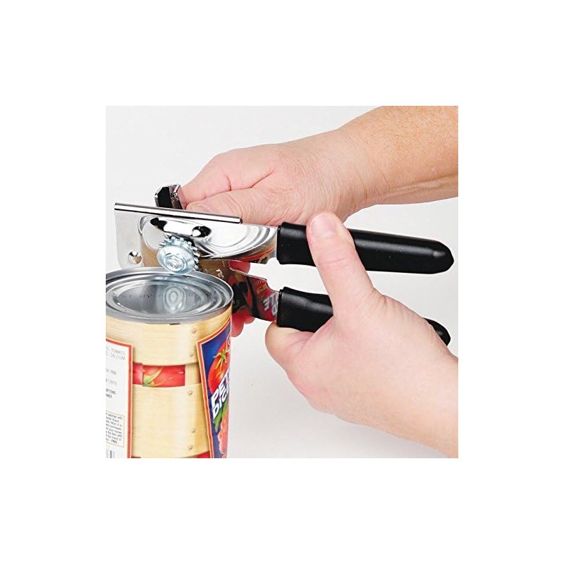 EZ-DUZ-IT Deluxe Can Opener with Black Grips