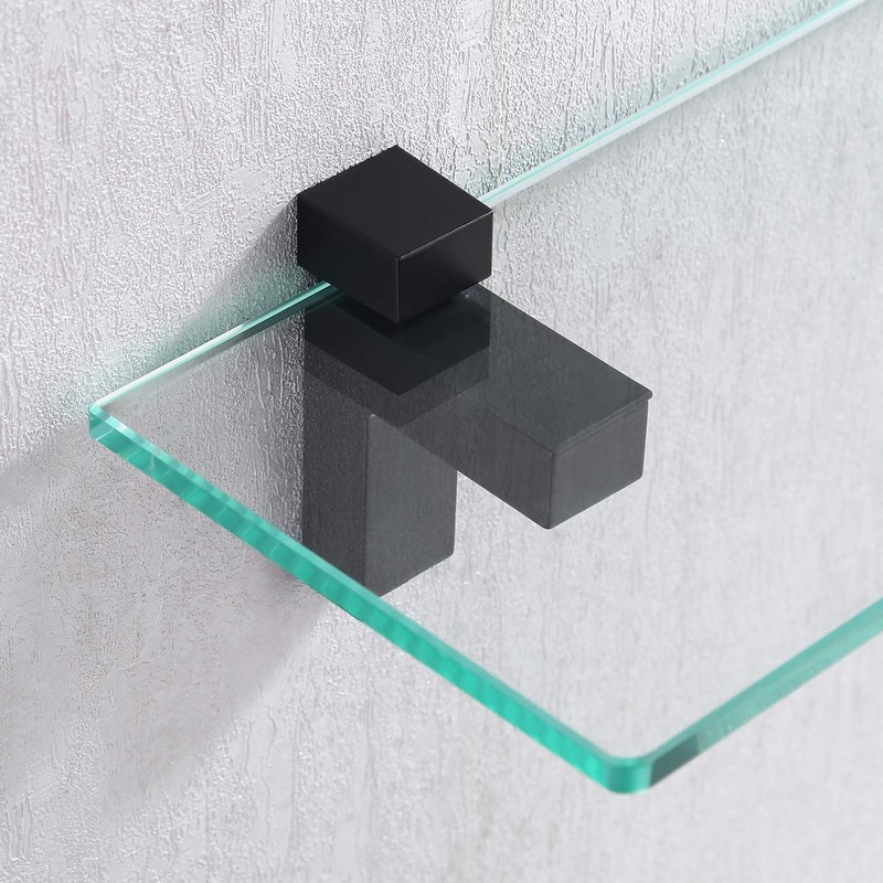 KES Glass Shelf Brackets Solid Metal Adjustable Floating Brackets 2