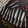 Kuisine Premium 15-Piece Acacia Wood Block Chef Knife Set Stainless