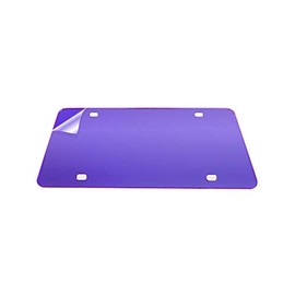 4 Hole Blank License Plate Purple Acrylic Mirror 12" x 6" Laser Cut Novelty Gifts Souvenirs Auto Events Brand Imaging for DIY Crafts Collectors Accessory Retailers Car Dealerships by Marketing Holders