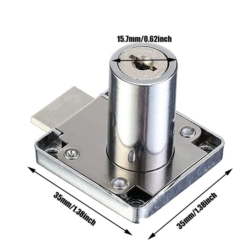 Drawer Lock, Security Cabinet Lock, with Key Different Cupboard Lock,