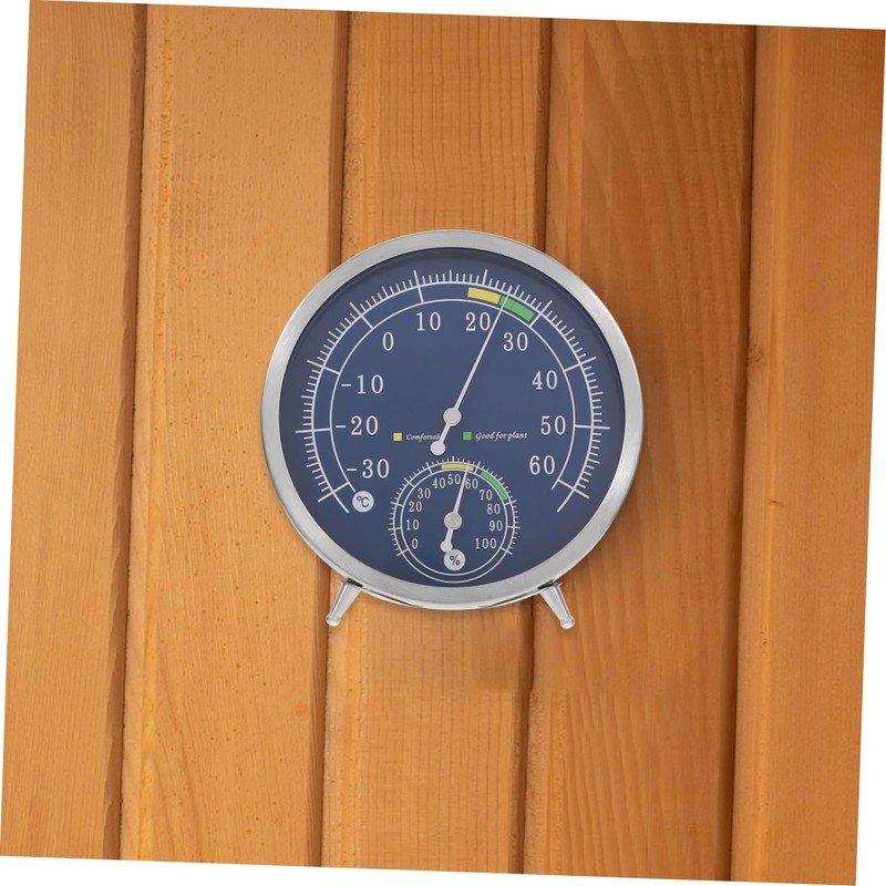 ULTECHNOVO Stainless Steel Thermohygrometer Digital Thermometer Precision Barometer Wireless Sauna