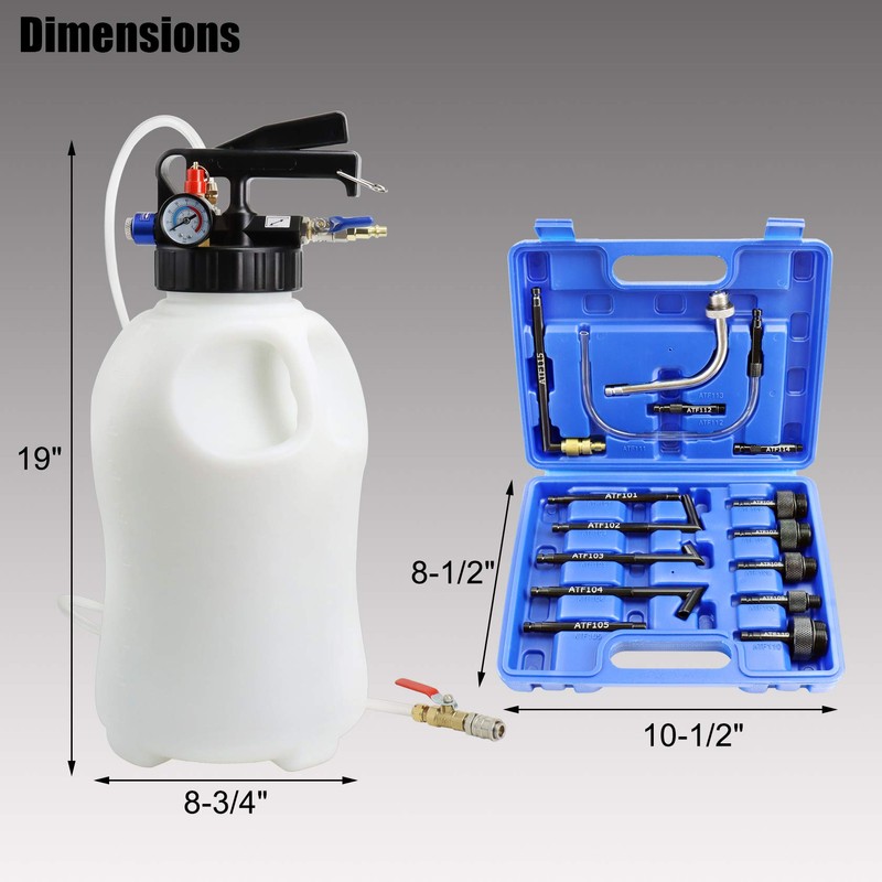 YSTOOL 10L Pneumatic Fluid Extractor Dispenser Set ATF Refill Tool