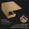 Toilet Paper Holder with Shelf Brushed Gold, APLusee SUS 304