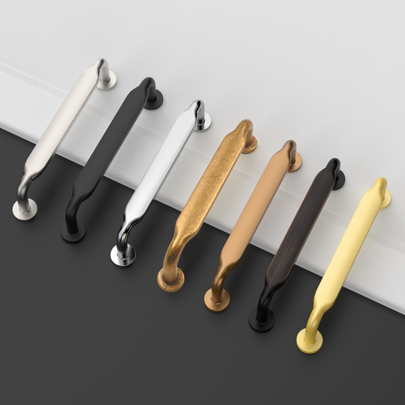 Asidrama 10 Pack 3 Inch(76mm) Antique Brass Kitchen Cabinet Handles,