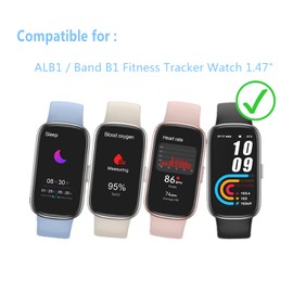 Aemus Screen Protector Compatible for VPSTAY Fitness Tracker Watch (6 Pack) ALB1 Smart Watch Clear TPU Soft Film, For Band B1 Fitness Tracker
