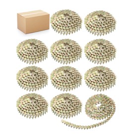 Sadnyy 7200 Count Coil Roofing Nails 3/4-1-1/4 in 15 Degree Coil Roofing Stainless Steel Siding Nails with Smooth Ring Shank for Roof Lathing Sheathing Material (3/4 inch x 0.12 inch)