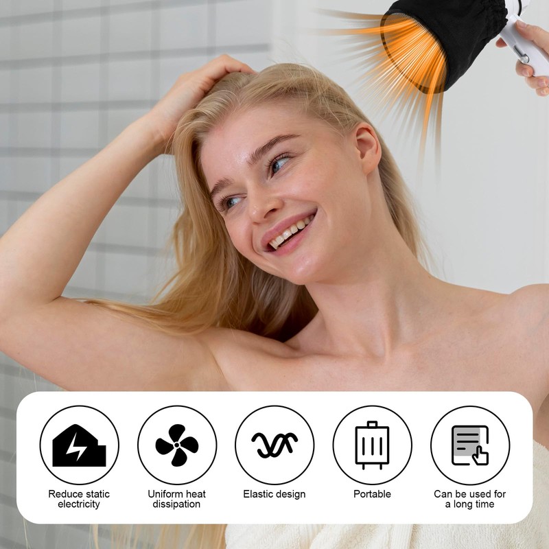 Universal Hair Dryer Diffuser Sock, Universal Difuser Cap for Hair